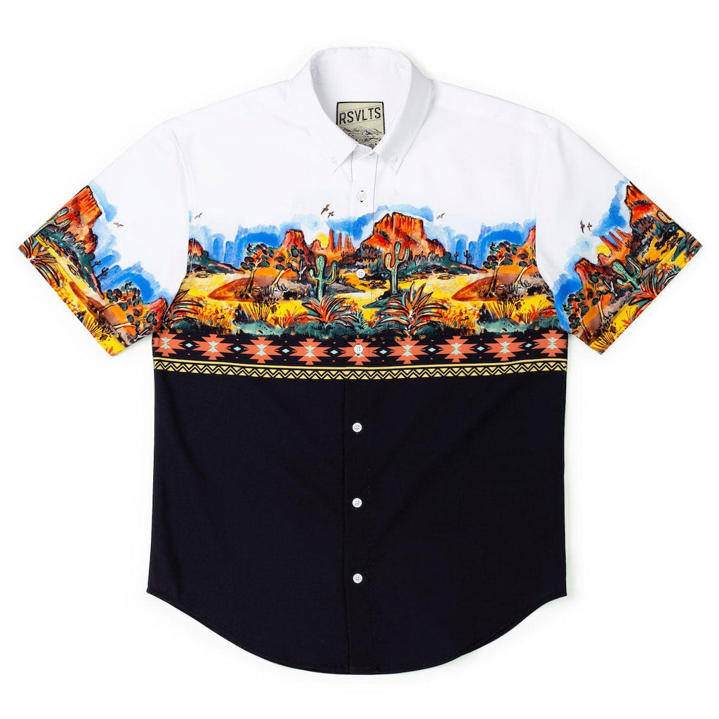 RSVLTS The Frontiersman KUNUFLEX Short Sleeve Shirt in Black — detail 6