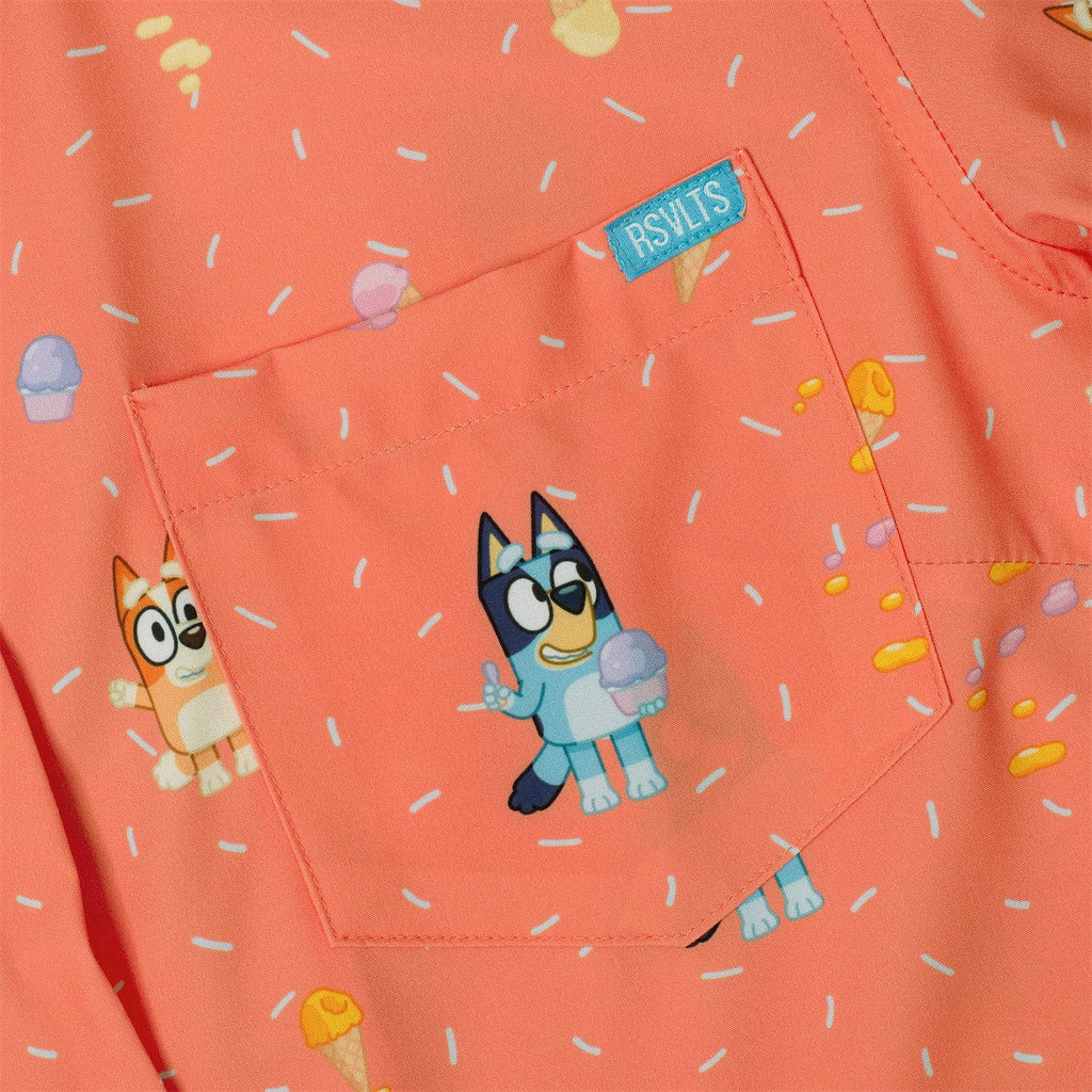 RSVLTS Don't Let It Melt Women's KUNUFLEX Short Sleeve Shirt in Orange — detail 5