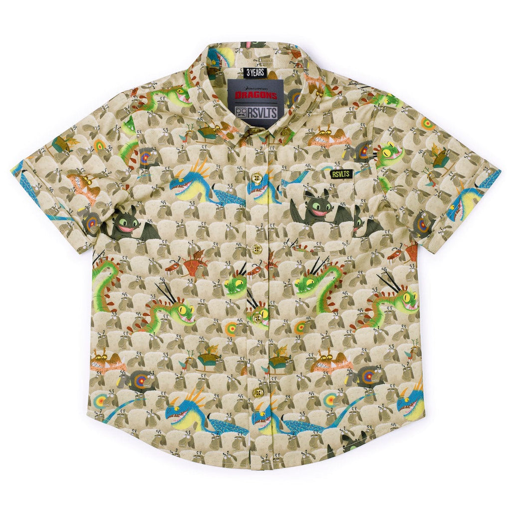 RSVLTS Counting Sheep Preschool KUNUFLEX Short Sleeve Shirt in Multicolor — front view