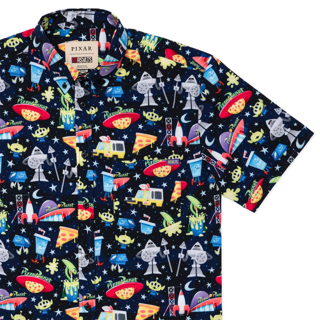 RSVLTS What a Spaceport! KUNUFLEX Short Sleeve Shirt — front view