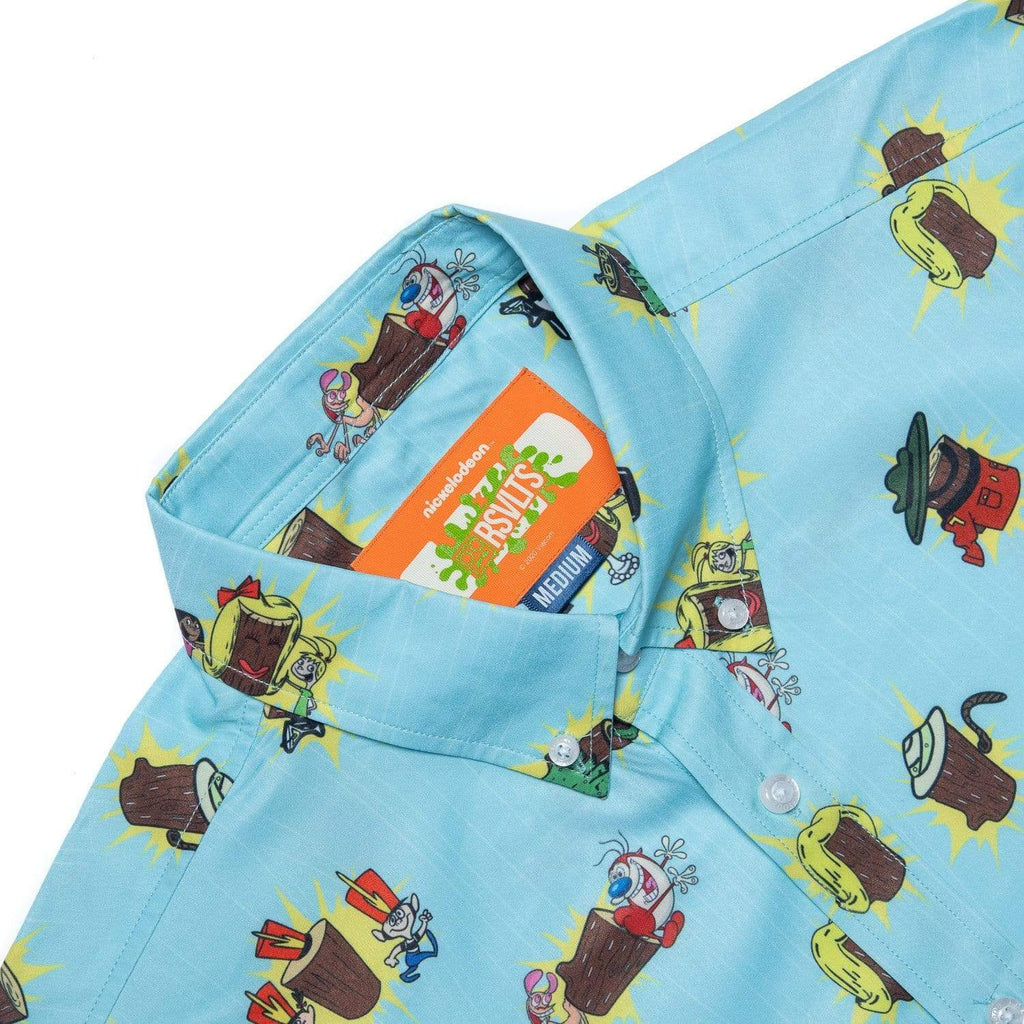 RSVLTS Log KUNUFLEX Short Sleeve Shirt in Blue — detail 5