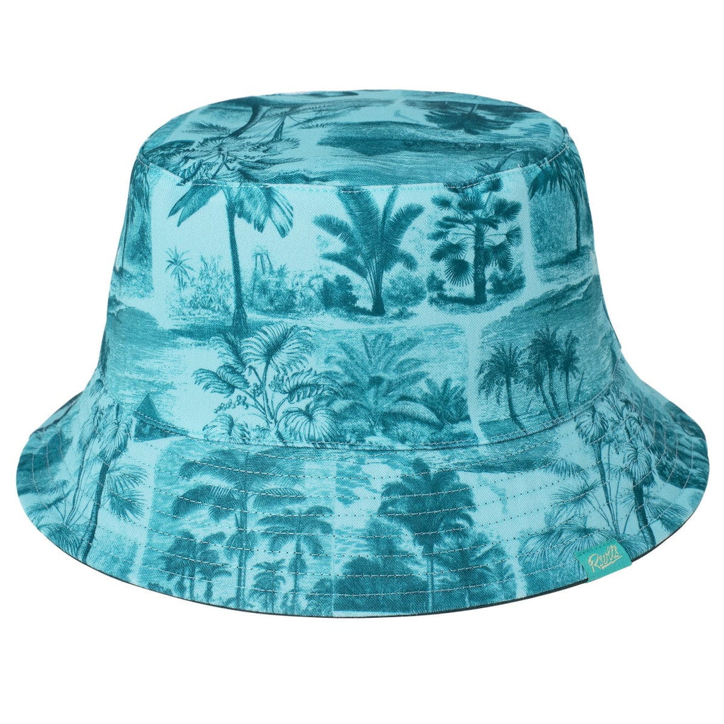 RSVLTS Litho Palms Bucket Hat in Blue — front view