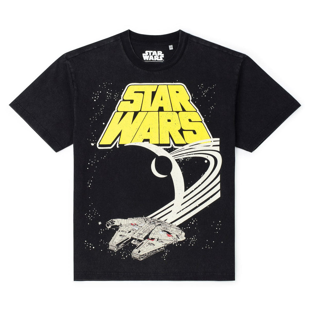 RSVLTS Punch It Vintage Crewneck Tee in Black — front view