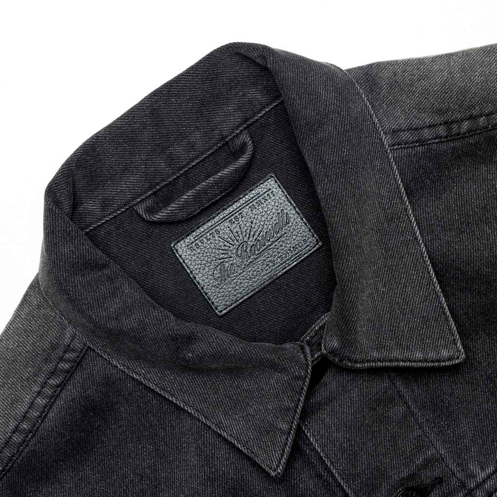 RSVLTS Denim Death Classic Denim Vest in Black — detail 2