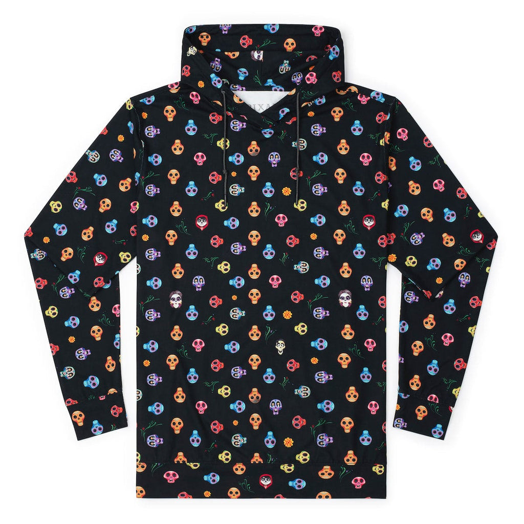 RSVLTS Calavera Performance Hoodie in Black — front view