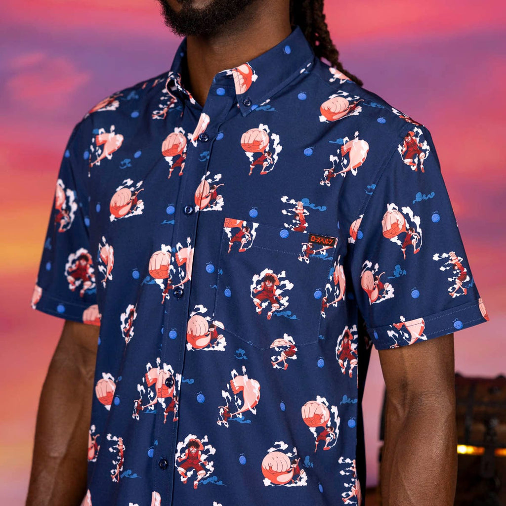 RSVLTS Gear Second KUNUFLEX Short Sleeve Shirt in Blue — detail 8