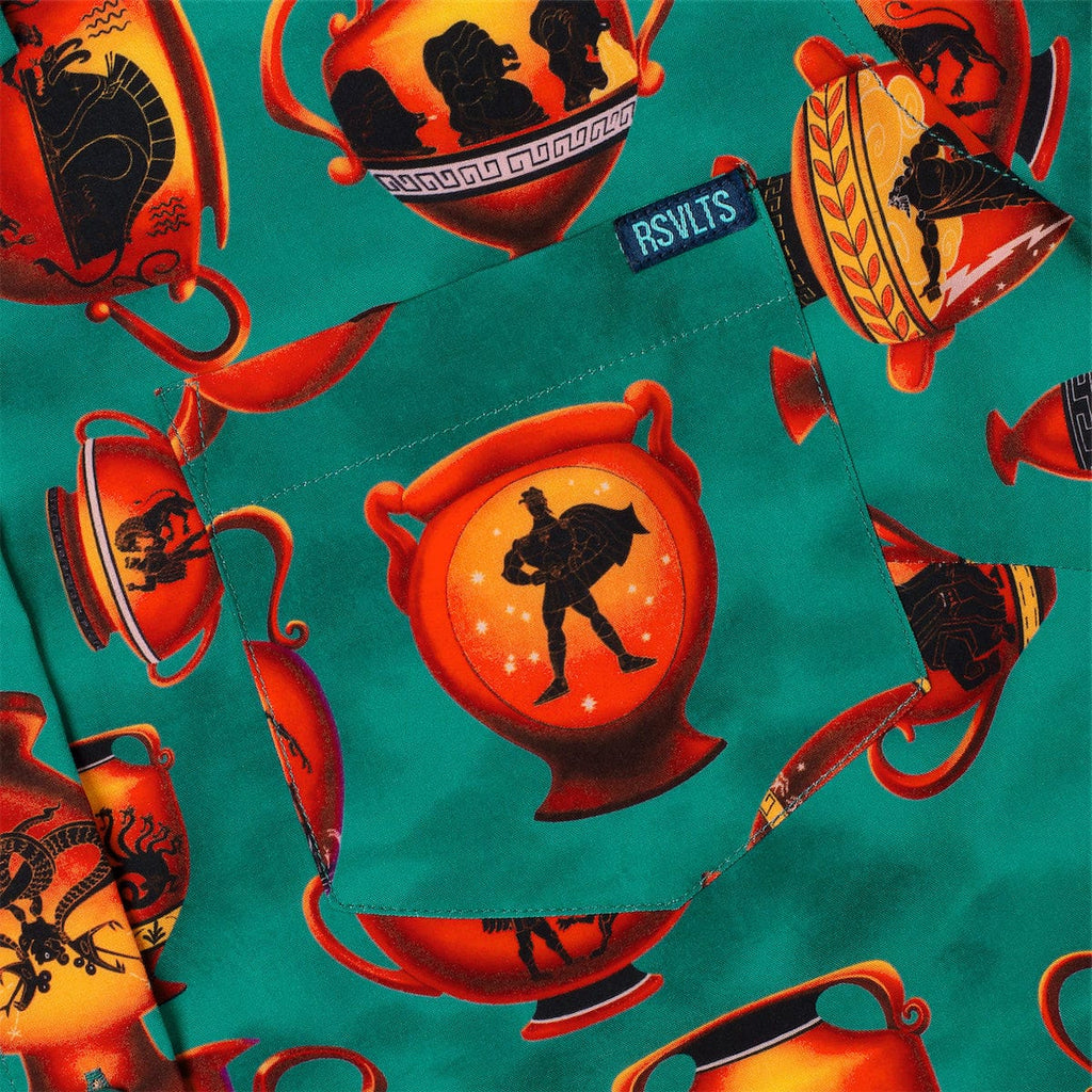 RSVLTS Vases of Valor Women's KUNUFLEX Short Sleeve Shirt in Green — detail 10