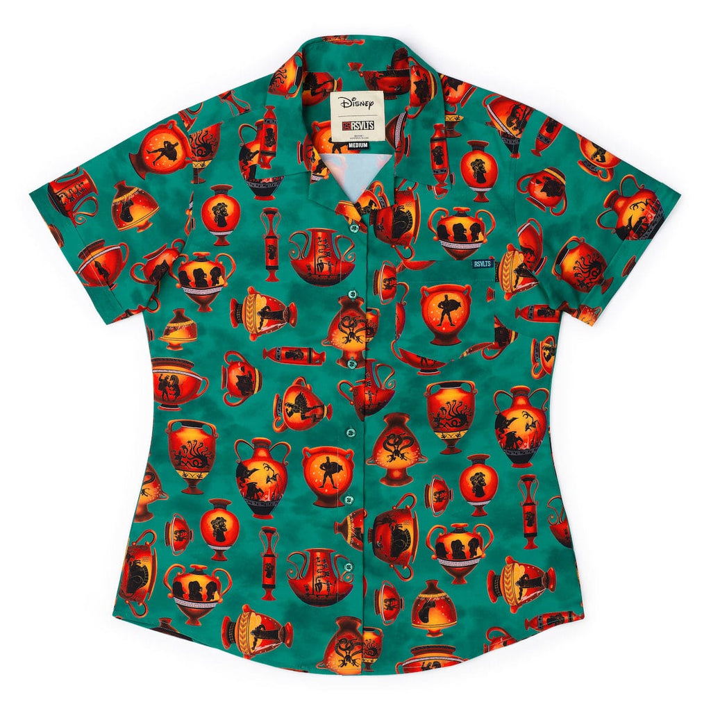 RSVLTS Vases of Valor Women's KUNUFLEX Short Sleeve Shirt in Green — detail 8