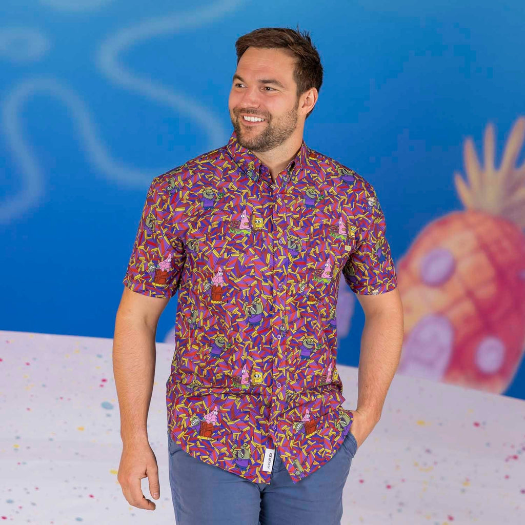 RSVLTS CHOOOOOCOLATE!!! KUNUFLEX Short Sleeve Shirt in Purple — detail 6
