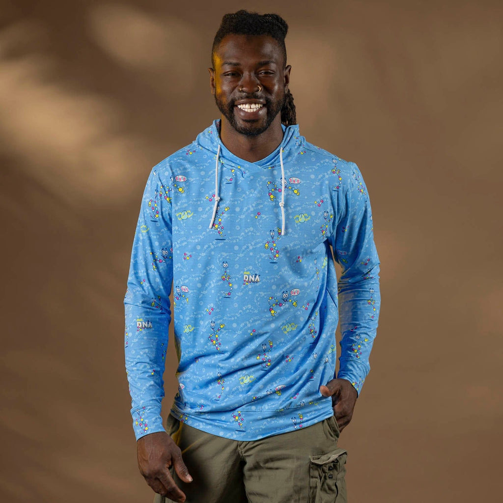 RSVLTS Mr. DNA Performance Hoodie in Blue — detail 2