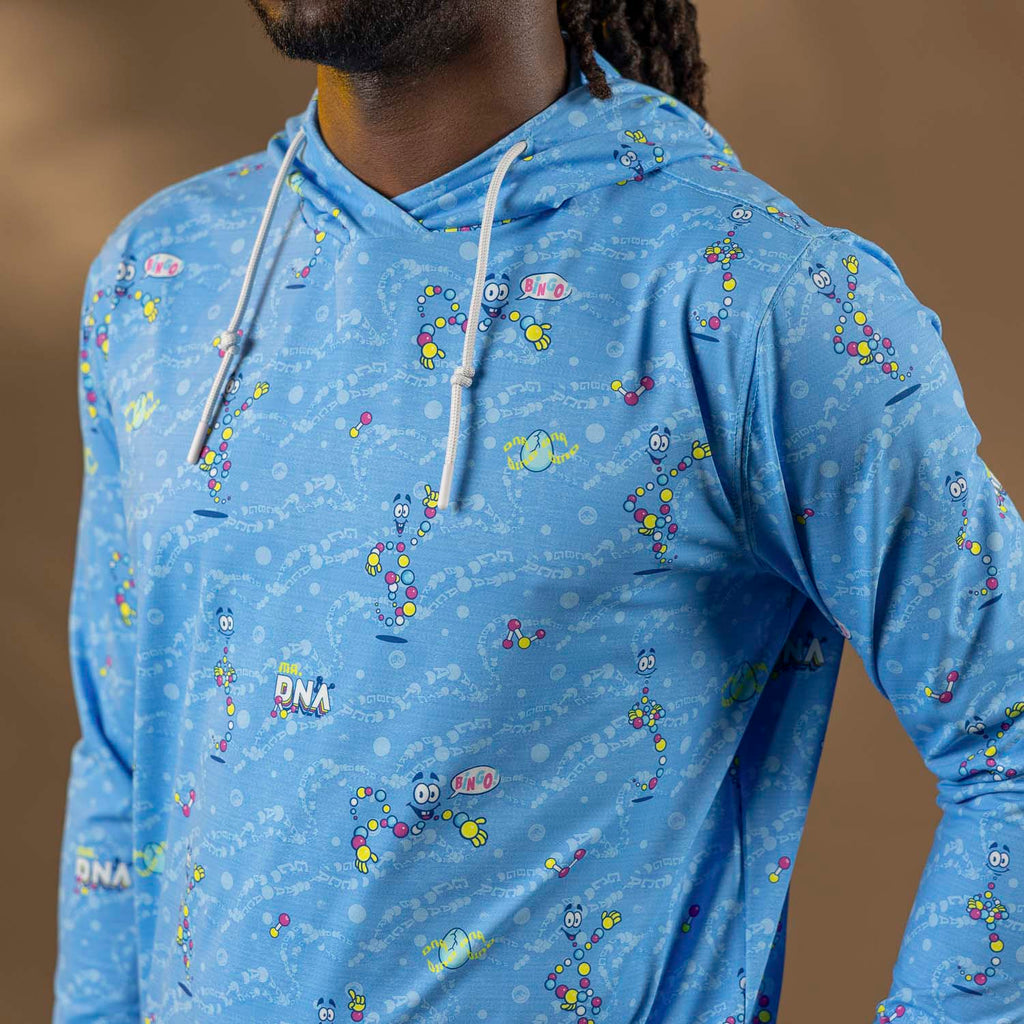 RSVLTS Mr. DNA Performance Hoodie in Blue — detail 4