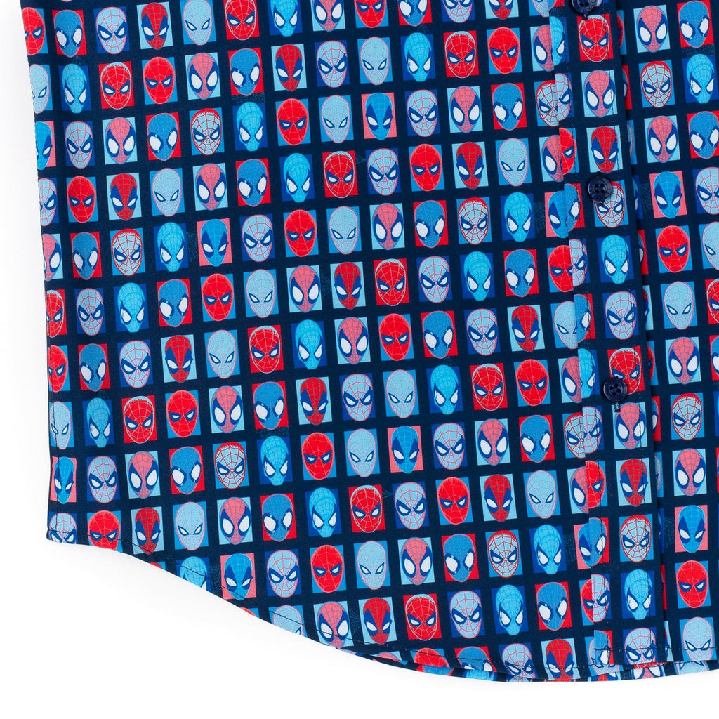 RSVLTS The Spidey Bunch KUNUFLEX Short Sleeve Shirt in Blue — detail 7