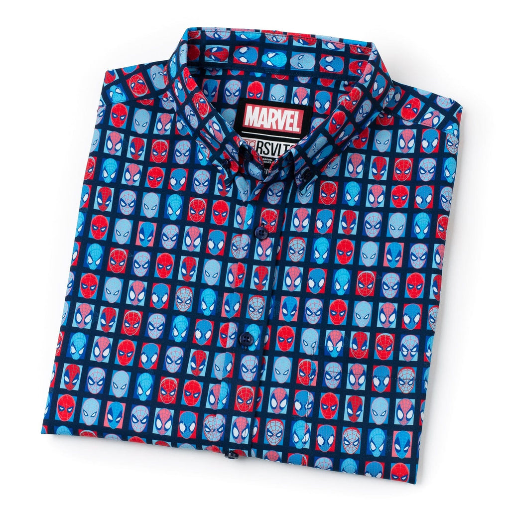 RSVLTS The Spidey Bunch KUNUFLEX Short Sleeve Shirt in Blue — detail 9