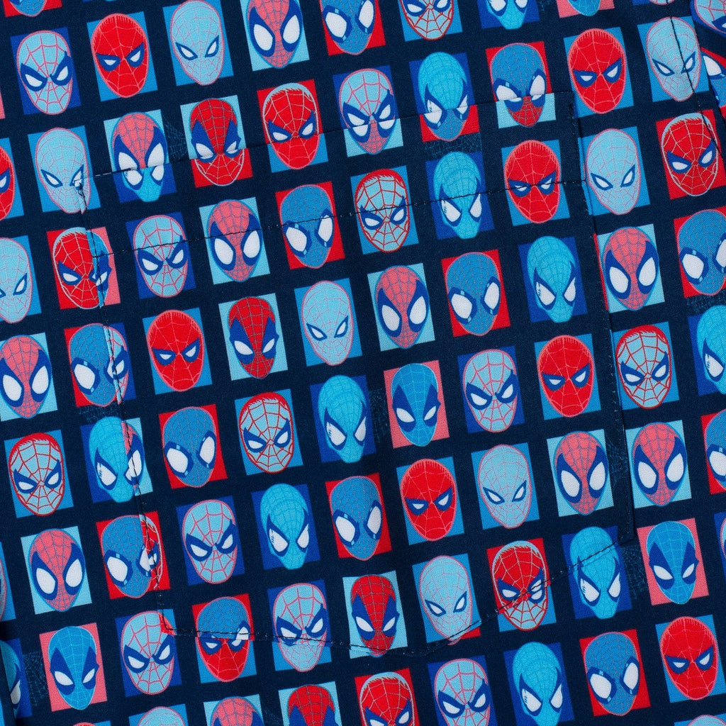 RSVLTS The Spidey Bunch KUNUFLEX Short Sleeve Shirt in Blue — detail 6
