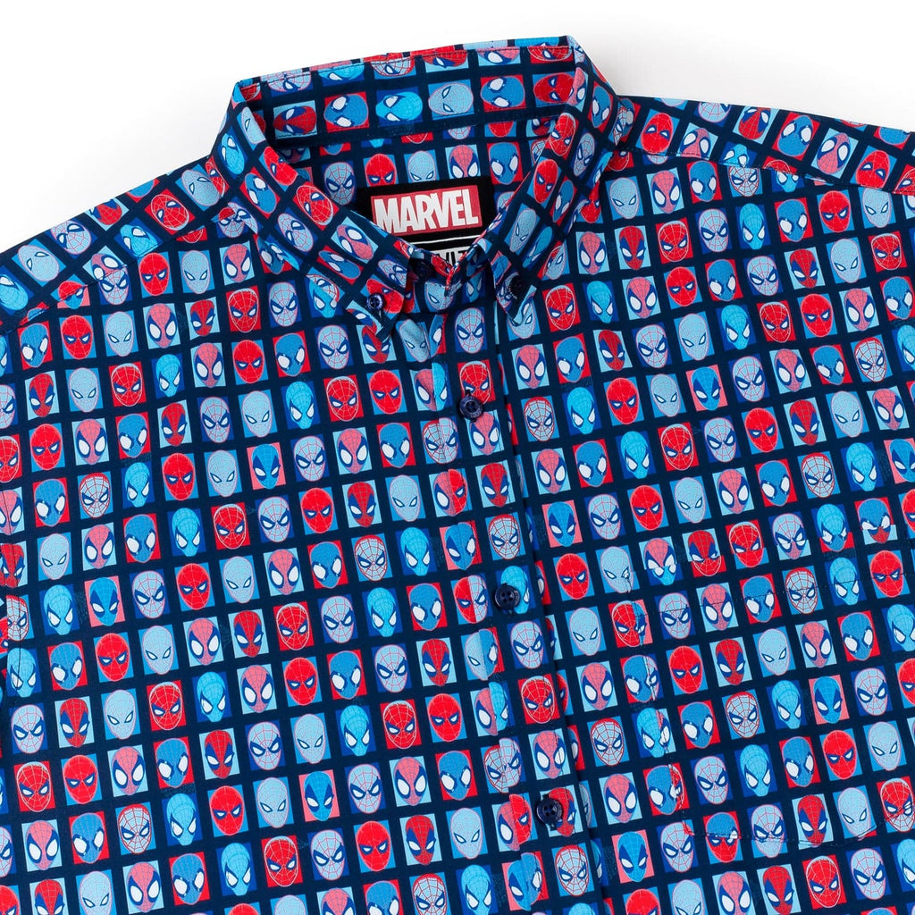 RSVLTS The Spidey Bunch KUNUFLEX Short Sleeve Shirt in Blue — detail 10