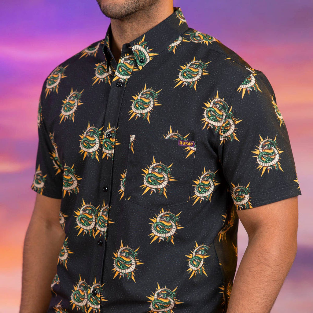 RSVLTS Summoning Shenron KUNUFLEX Short Sleeve Shirt in Black — detail 7