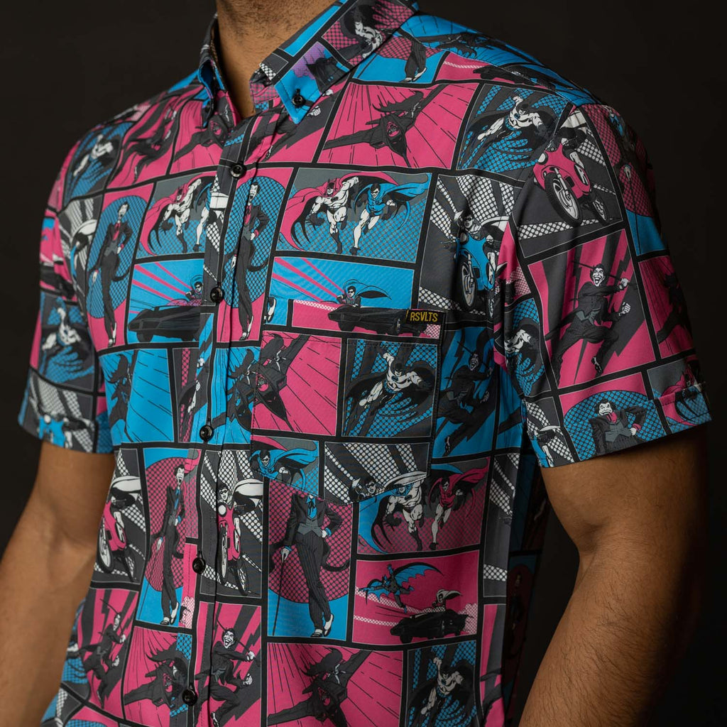 RSVLTS Funny Papers KUNUFLEX Short Sleeve Shirt in Multicolor — detail 3