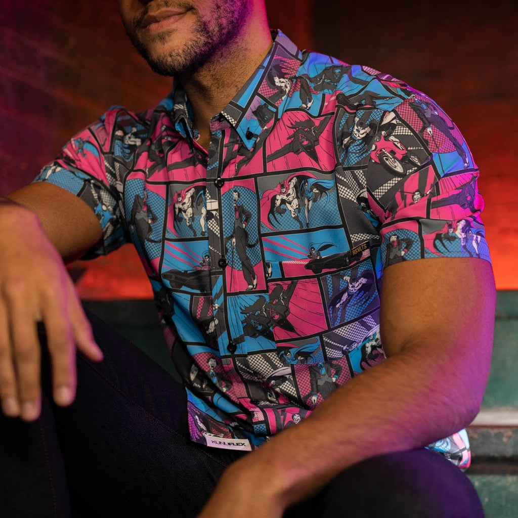 RSVLTS Funny Papers KUNUFLEX Short Sleeve Shirt in Multicolor — detail 7