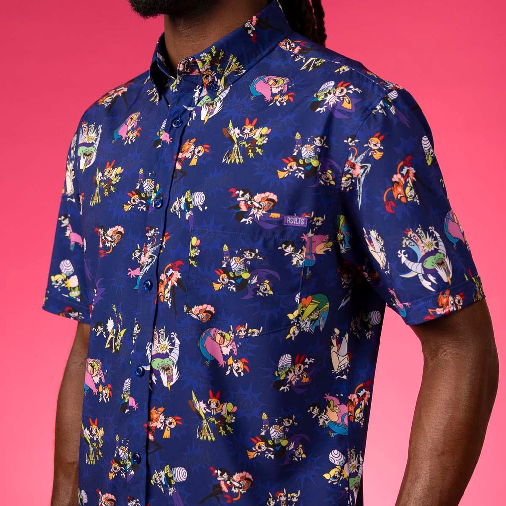 RSVLTS POW-erpuff Girls KUNUFLEX Short Sleeve Shirt in Purple — detail 4