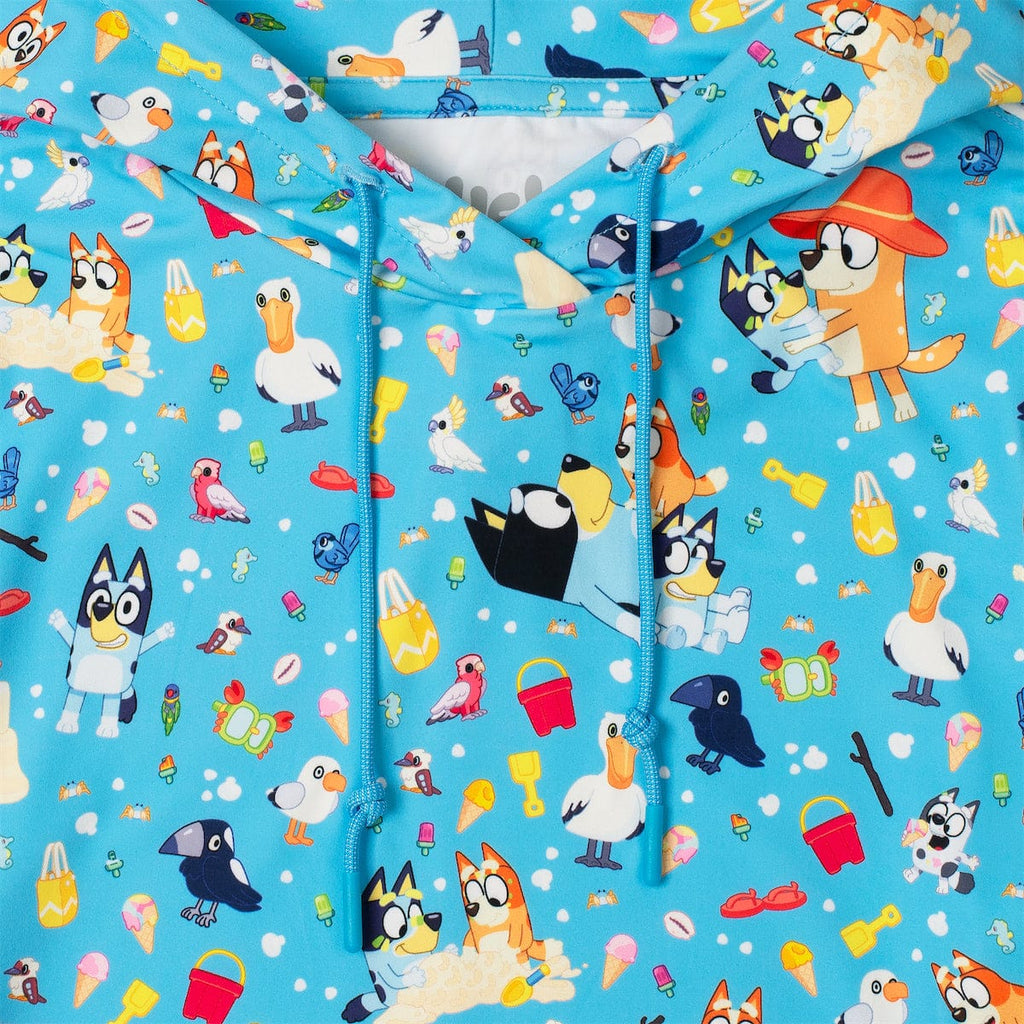 RSVLTS Beach Day Youth Performance Hoodie in Blue — detail 2