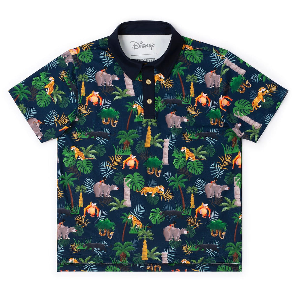 RSVLTS Jungle Jam Youth All-Day Polo in Blue — detail 6