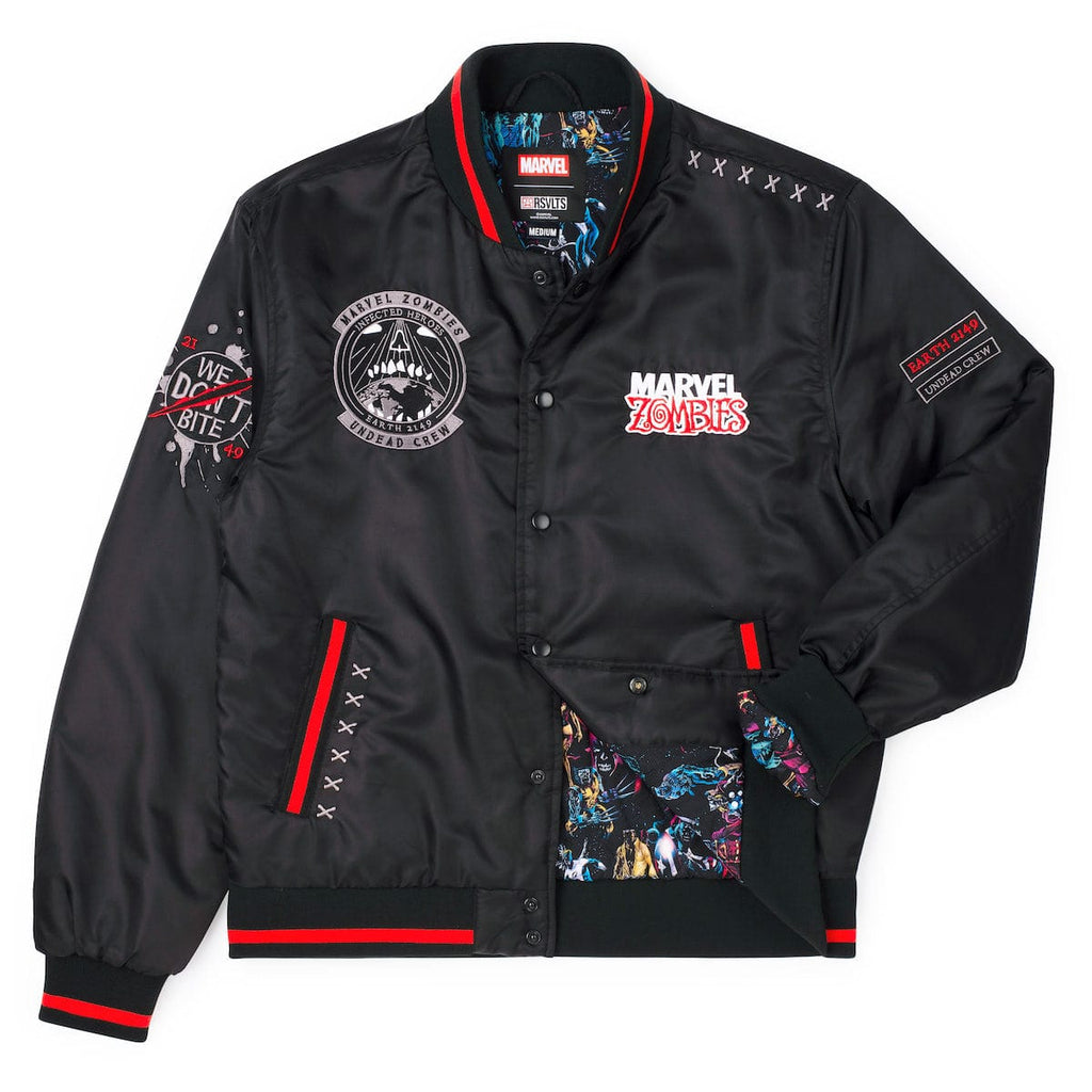 RSVLTS Undead Crew Coach Jacket in Black — front view