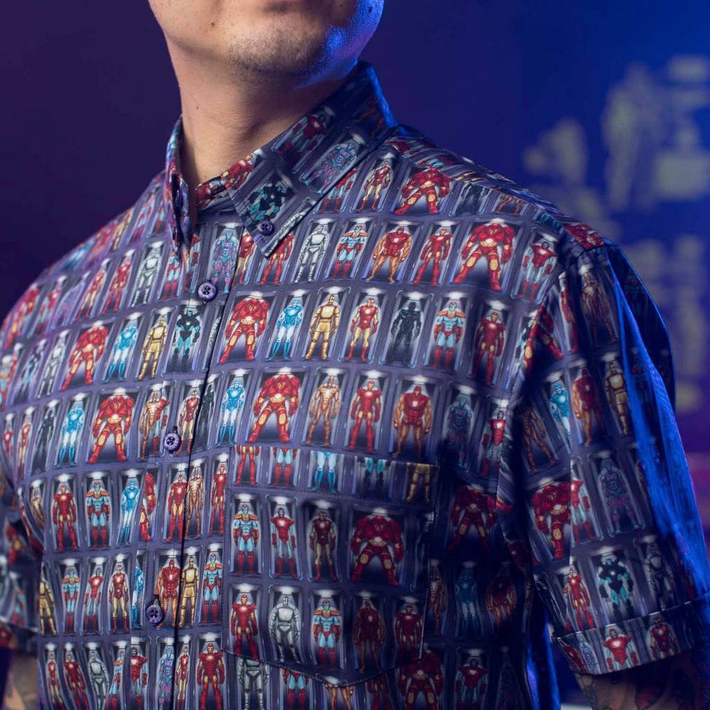 RSVLTS Hall of Armor KUNUFLEX Short Sleeve Shirt in Multicolor — front view