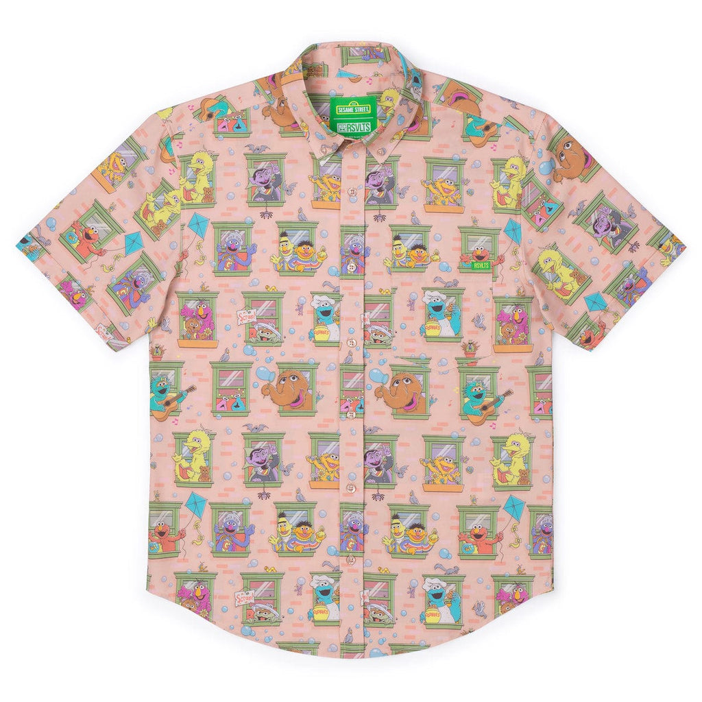 RSVLTS Welcome to the Neighborhood KUNUFLEX Short Sleeve Shirt in Multicolor — detail 9