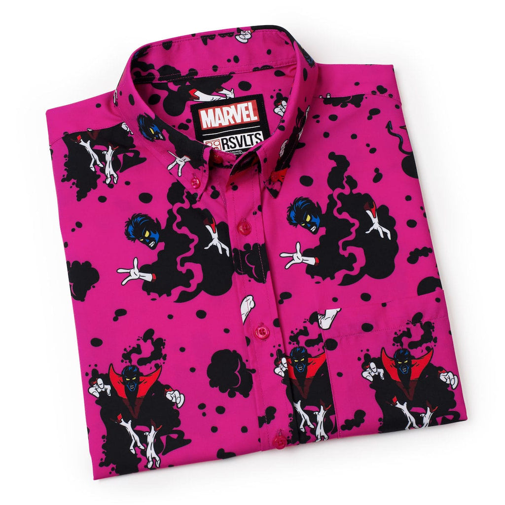 RSVLTS BAMF! KUNUFLEX Short Sleeve Shirt in Pink — detail 10