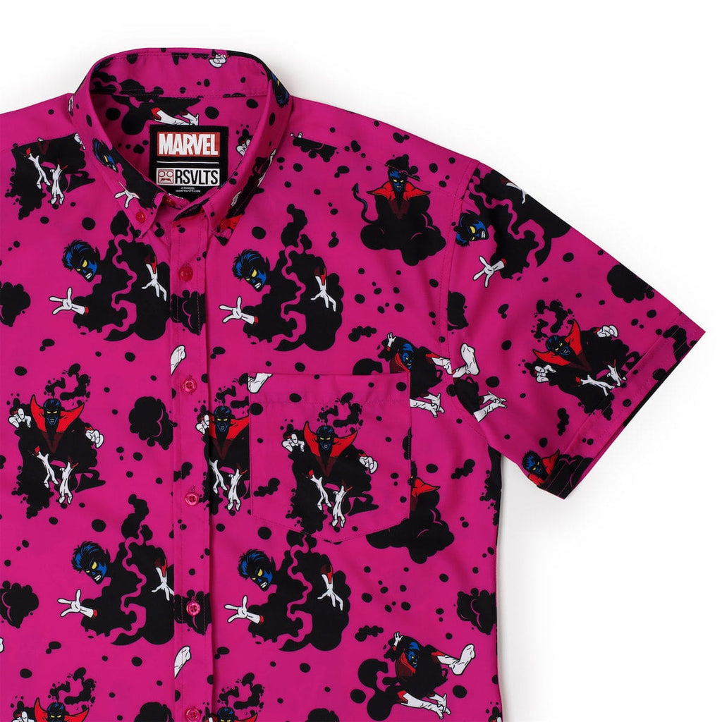 RSVLTS BAMF! KUNUFLEX Short Sleeve Shirt in Pink — detail 3