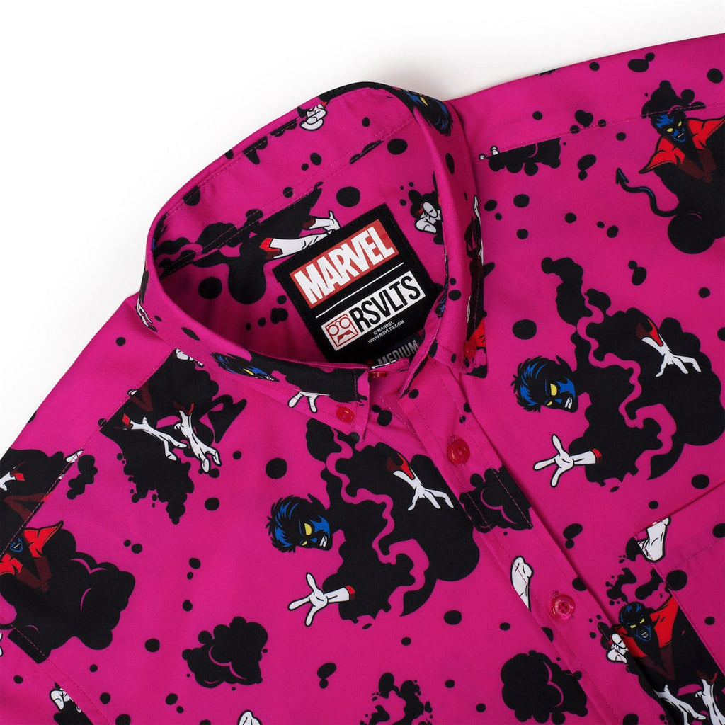 RSVLTS BAMF! KUNUFLEX Short Sleeve Shirt in Pink — detail 6