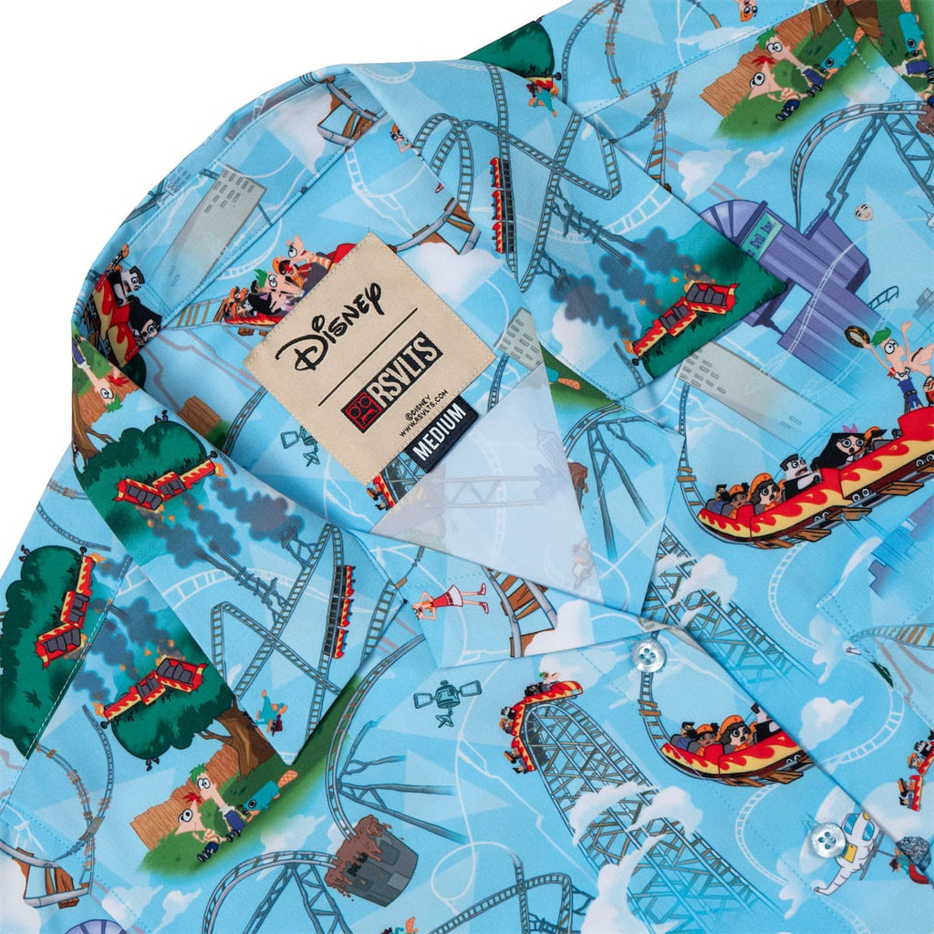 RSVLTS Summer Shenanigans Women's KUNUFLEX Short Sleeve Shirt in Blue — detail 7
