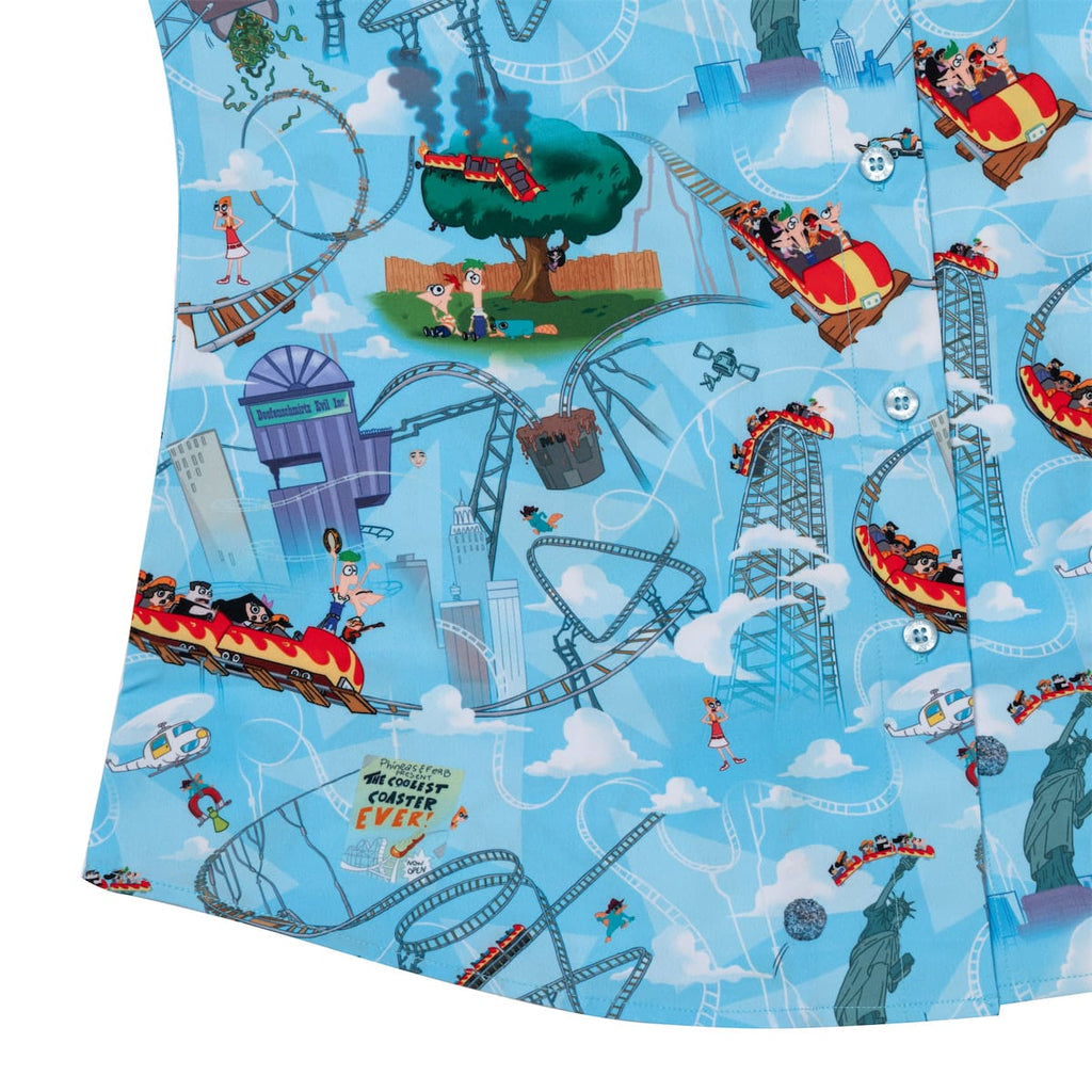 RSVLTS Summer Shenanigans Women's KUNUFLEX Short Sleeve Shirt in Blue — detail 8