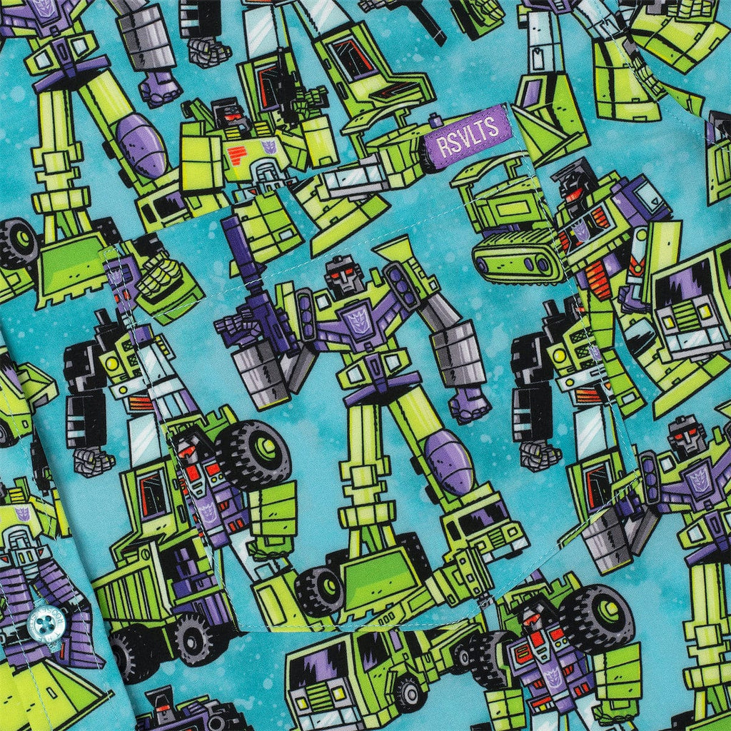 RSVLTS Constructicon Crew KUNUFLEX Short Sleeve Shirt in Green — detail 5
