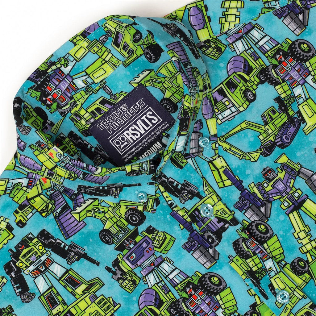 RSVLTS Constructicon Crew KUNUFLEX Short Sleeve Shirt in Green — detail 8