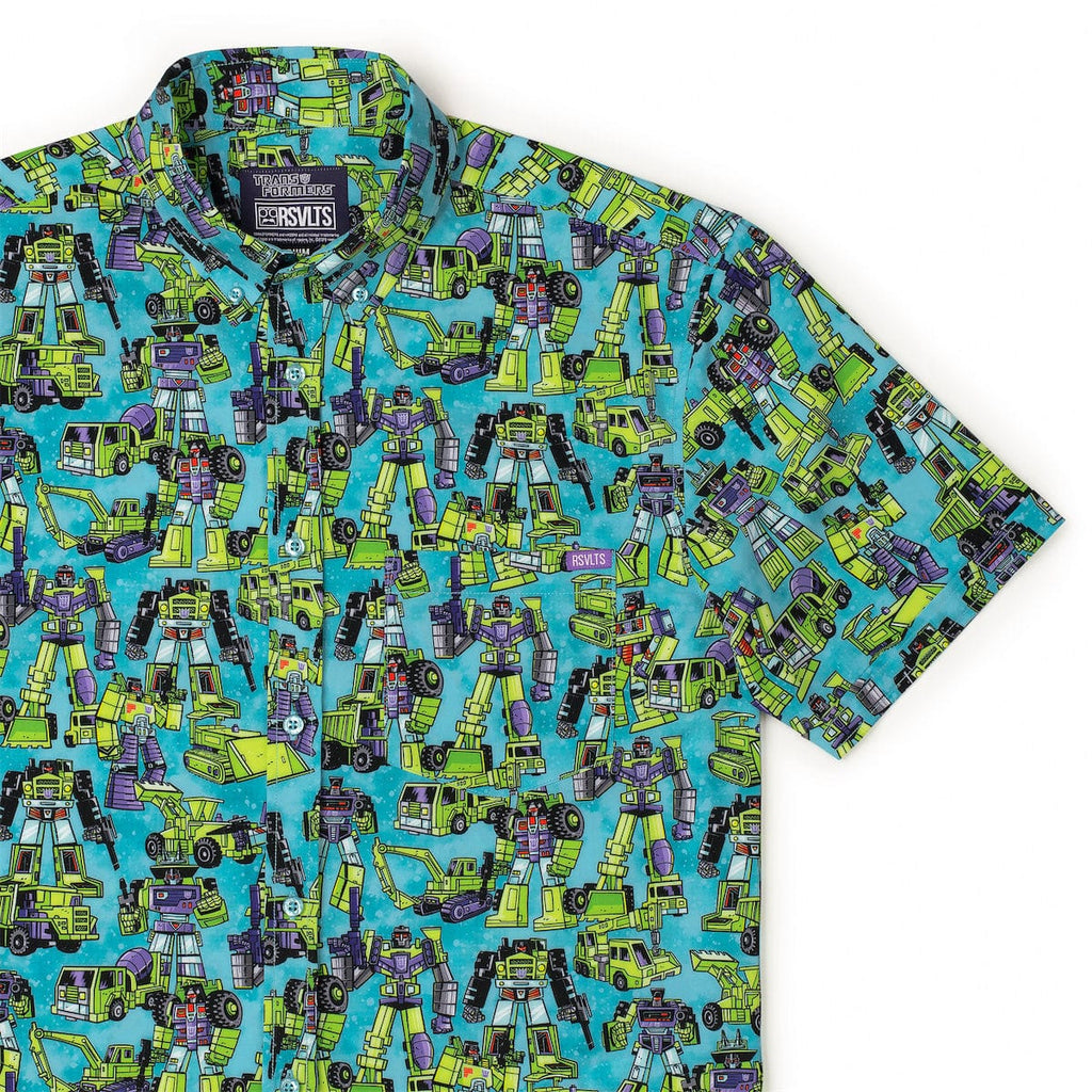 RSVLTS Constructicon Crew KUNUFLEX Short Sleeve Shirt in Green — detail 3