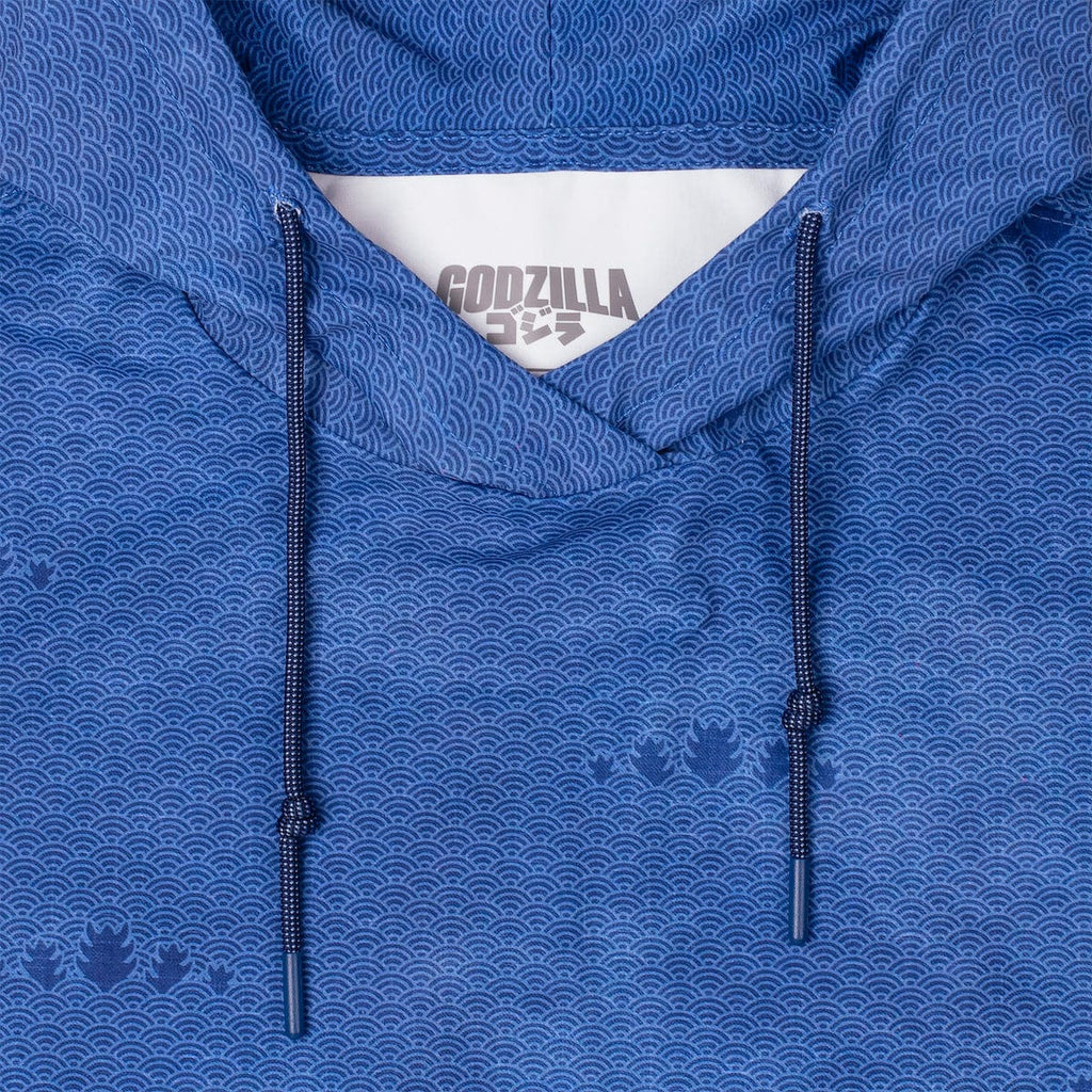 RSVLTS Pacific Coast Kaiju Performance Hoodie in Blue — detail 2
