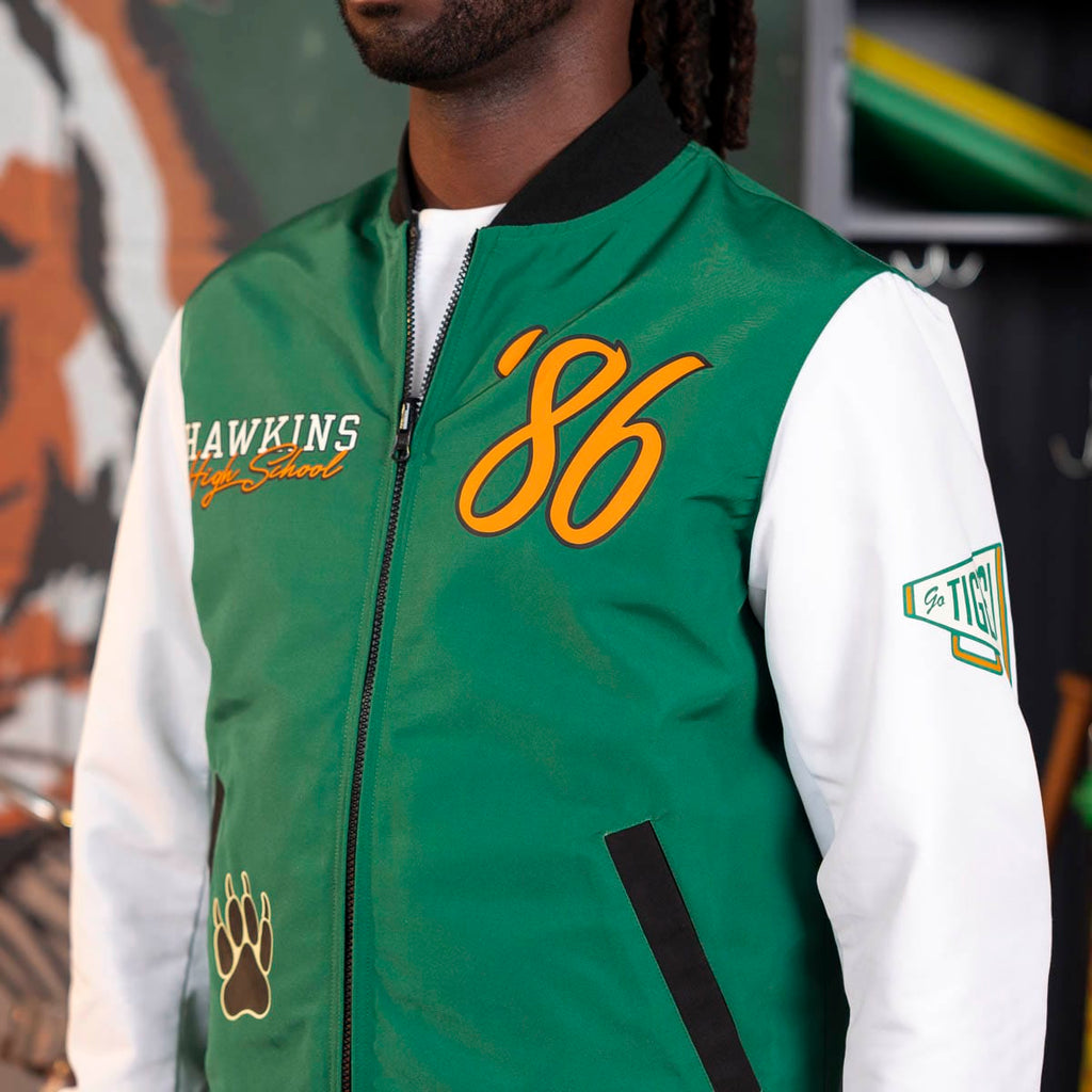 RSVLTS Class of ’86 Reversible Bomber Jacket in Multicolor — detail 8