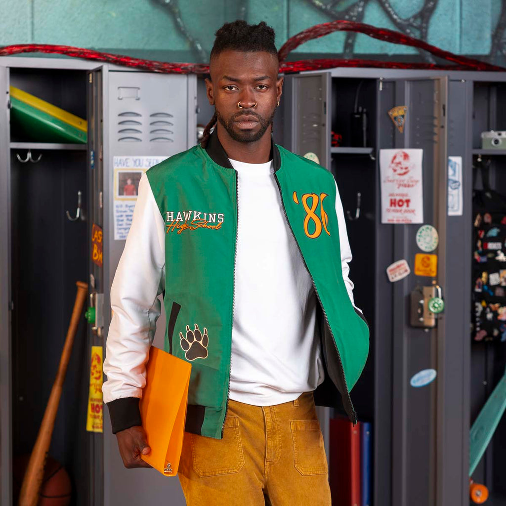 RSVLTS Class of ’86 Reversible Bomber Jacket in Multicolor — detail 2