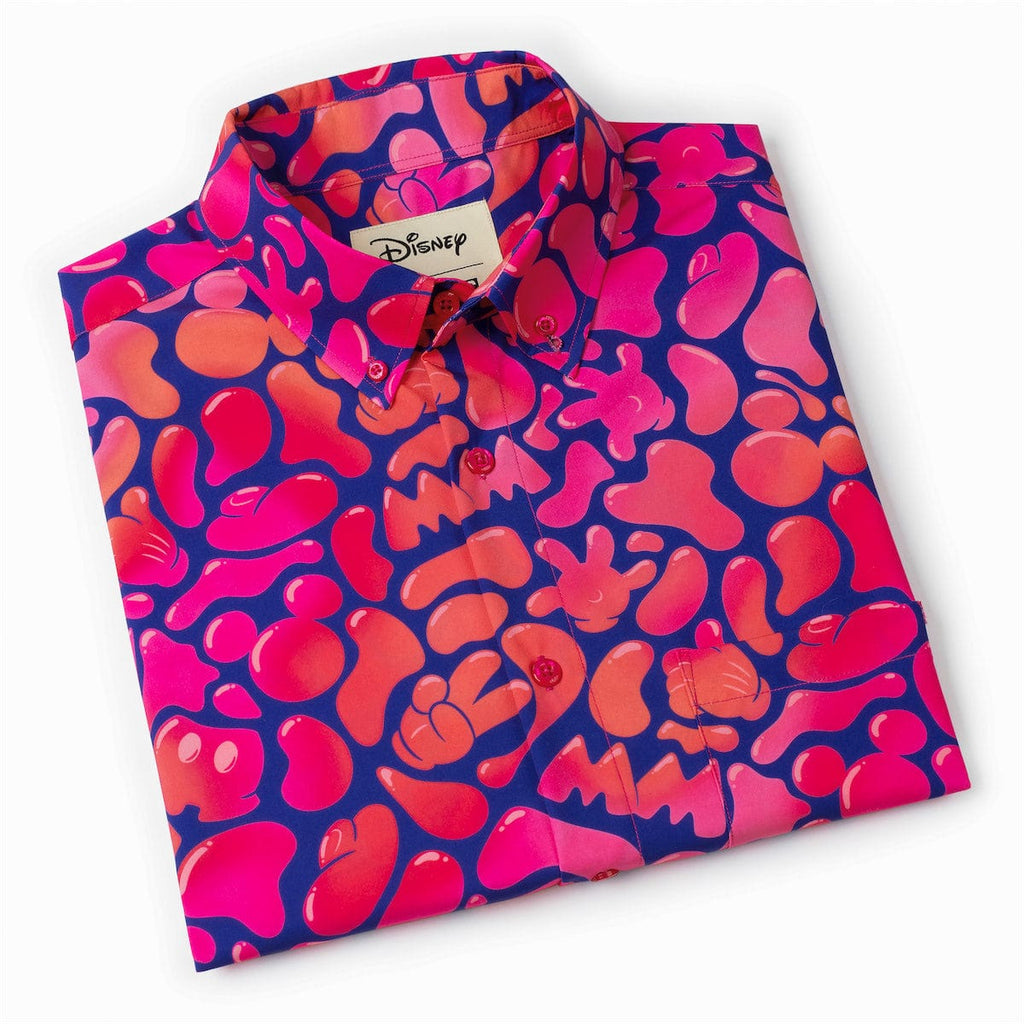 RSVLTS Glow Flow Mickey KUNUFLEX Short Sleeve Shirt in Pink — detail 12