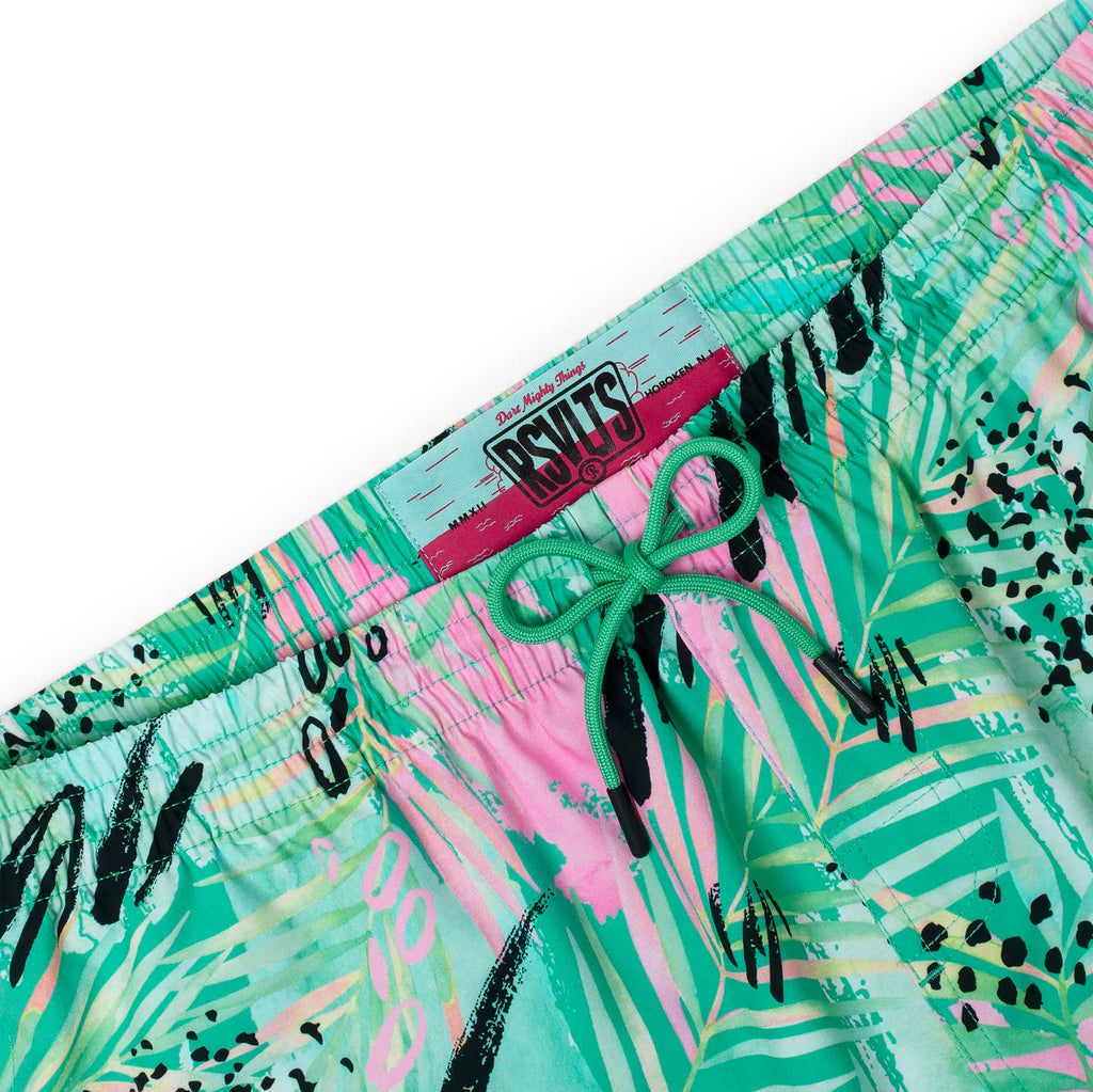 RSVLTS Dragon Fruit Hybrid Shorts in Green — detail 3