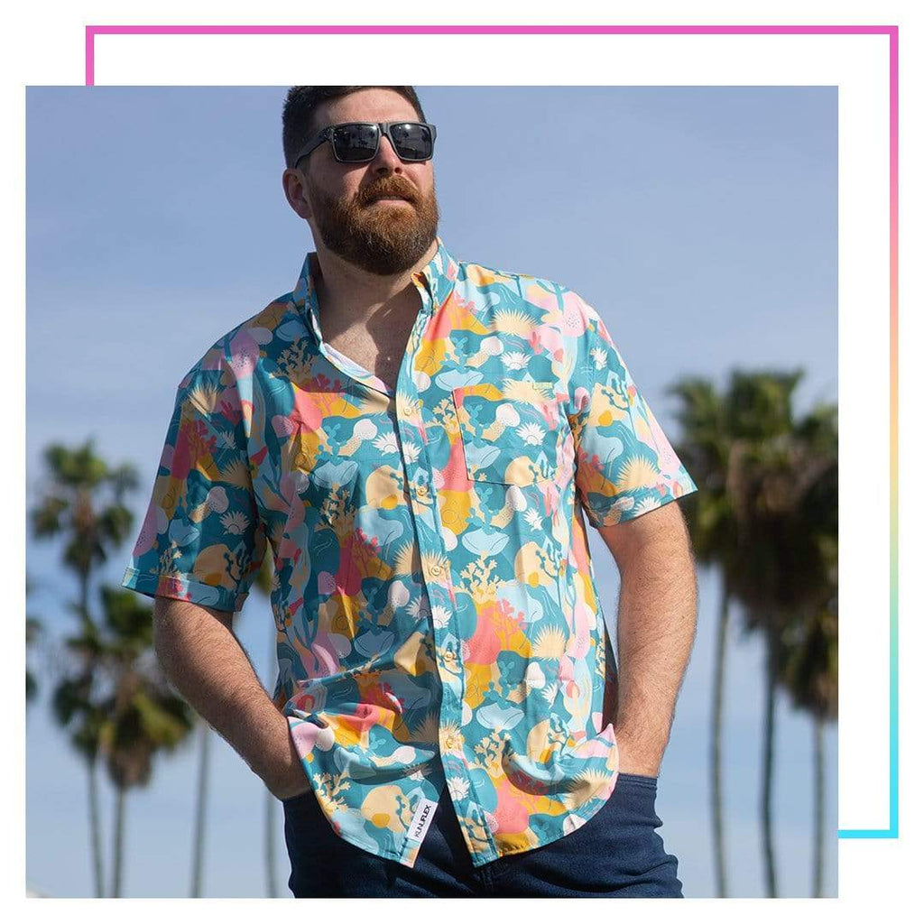 RSVLTS San Dimas KUNUFLEX Short Sleeve Shirt in Blue — detail 2