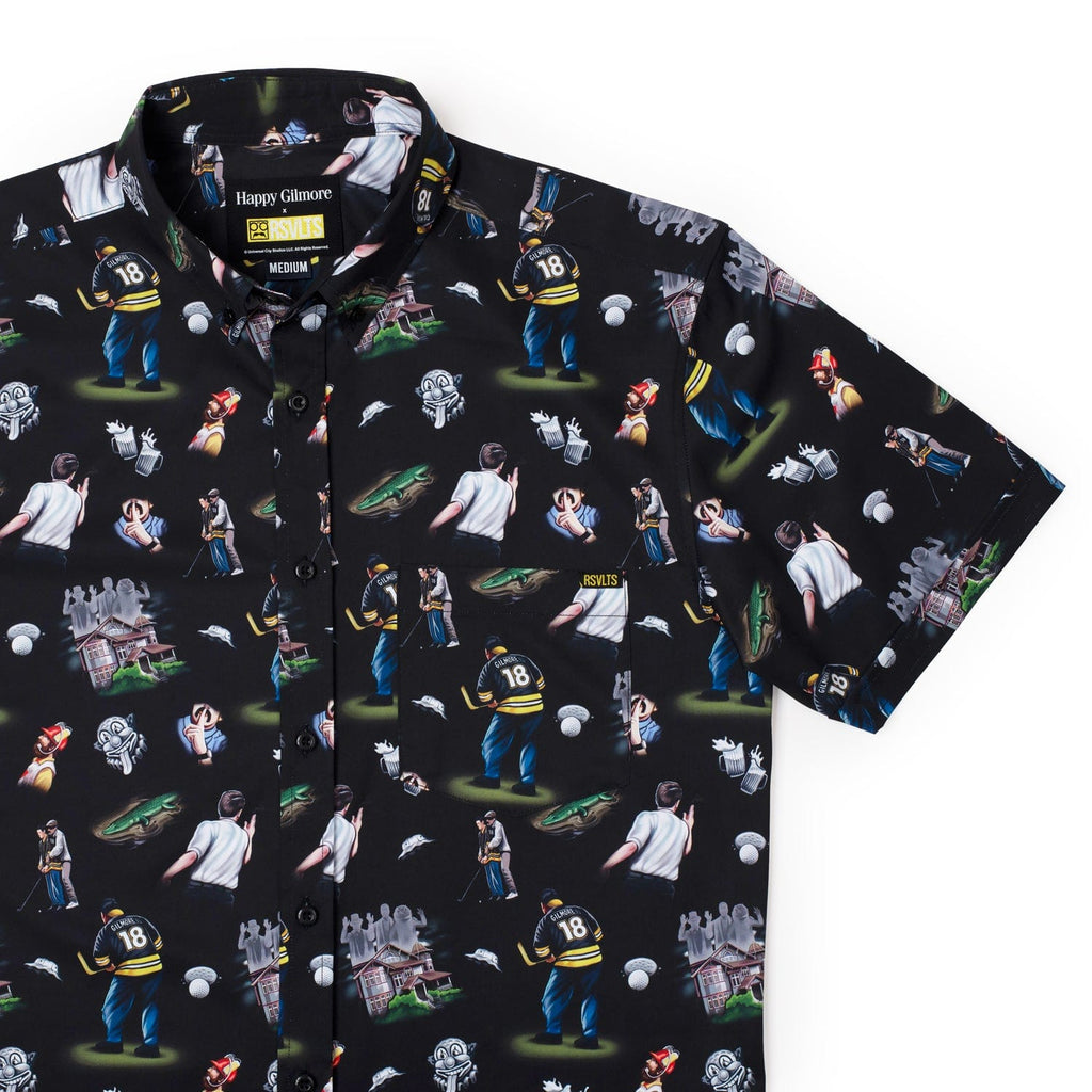 RSVLTS It’s All in the Hips KUNUFLEX Short Sleeve Shirt in Black — front view