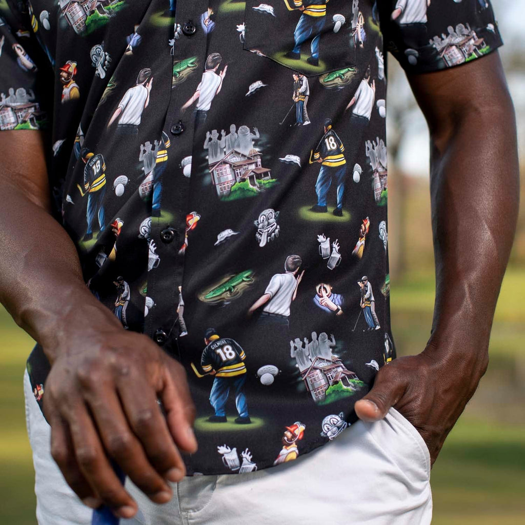 RSVLTS It’s All in the Hips KUNUFLEX Short Sleeve Shirt in Black — detail 10