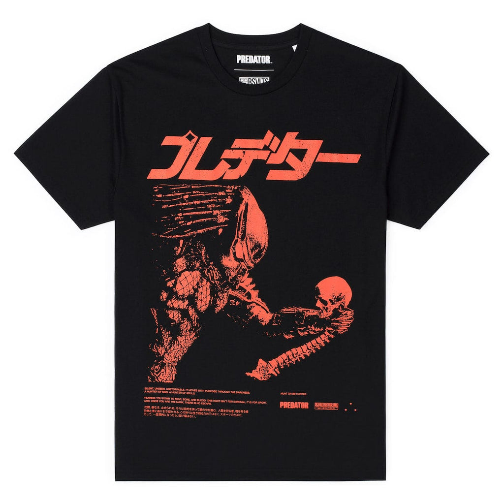 RSVLTS Silent. Unseen. Unstoppable. Crewneck Tee in Black — front view