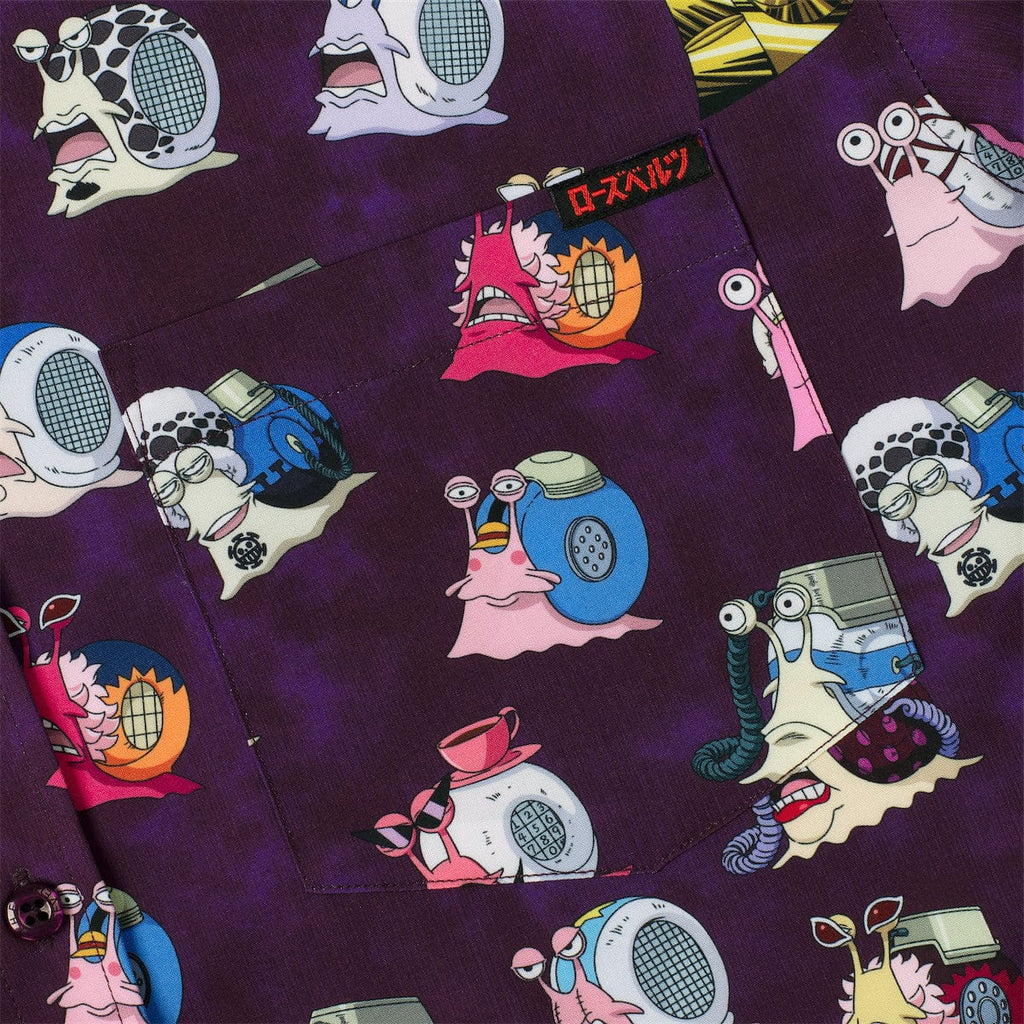 RSVLTS Puru-Puru-Puru KUNUFLEX Short Sleeve Shirt in Purple — detail 11