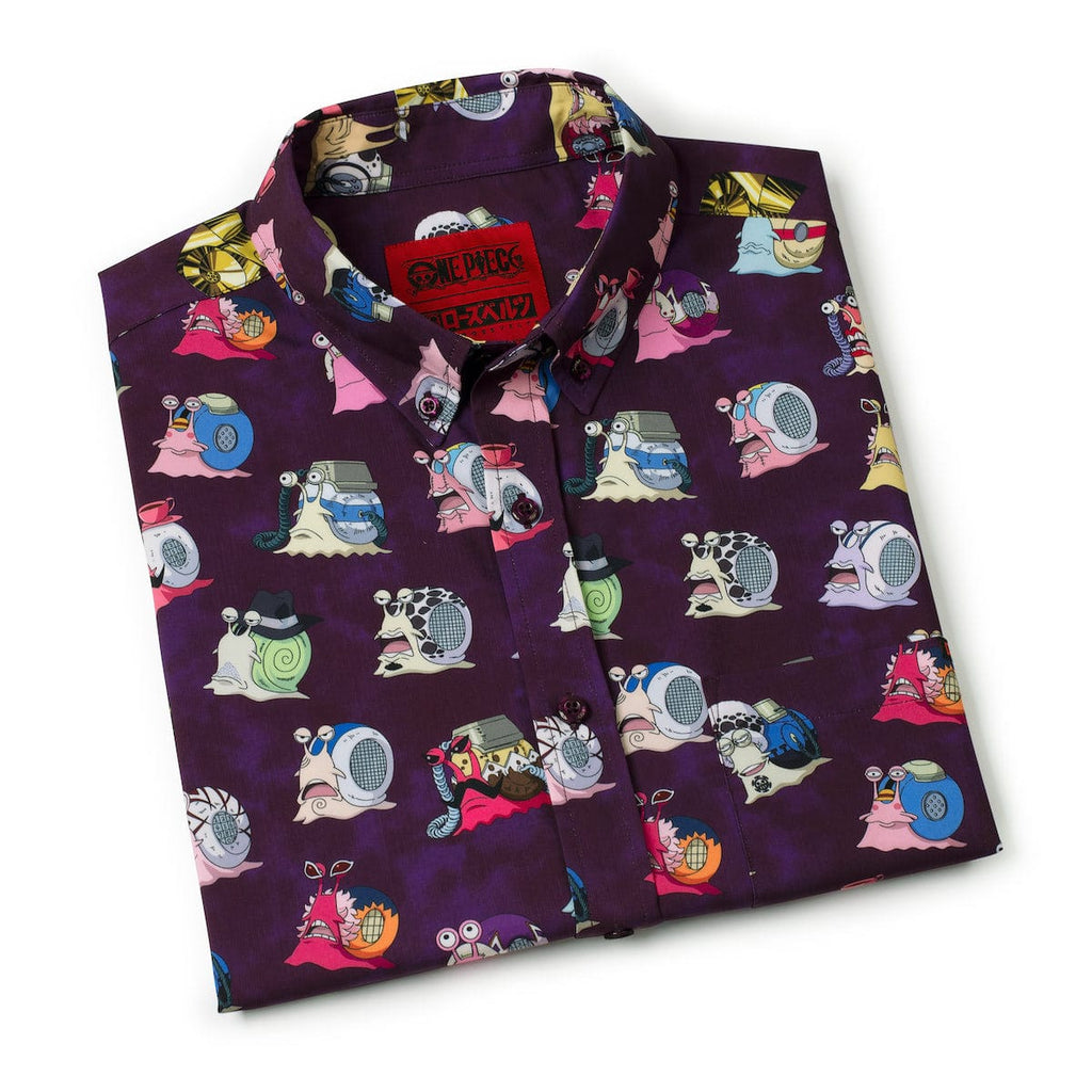 RSVLTS Puru-Puru-Puru KUNUFLEX Short Sleeve Shirt in Purple — detail 14