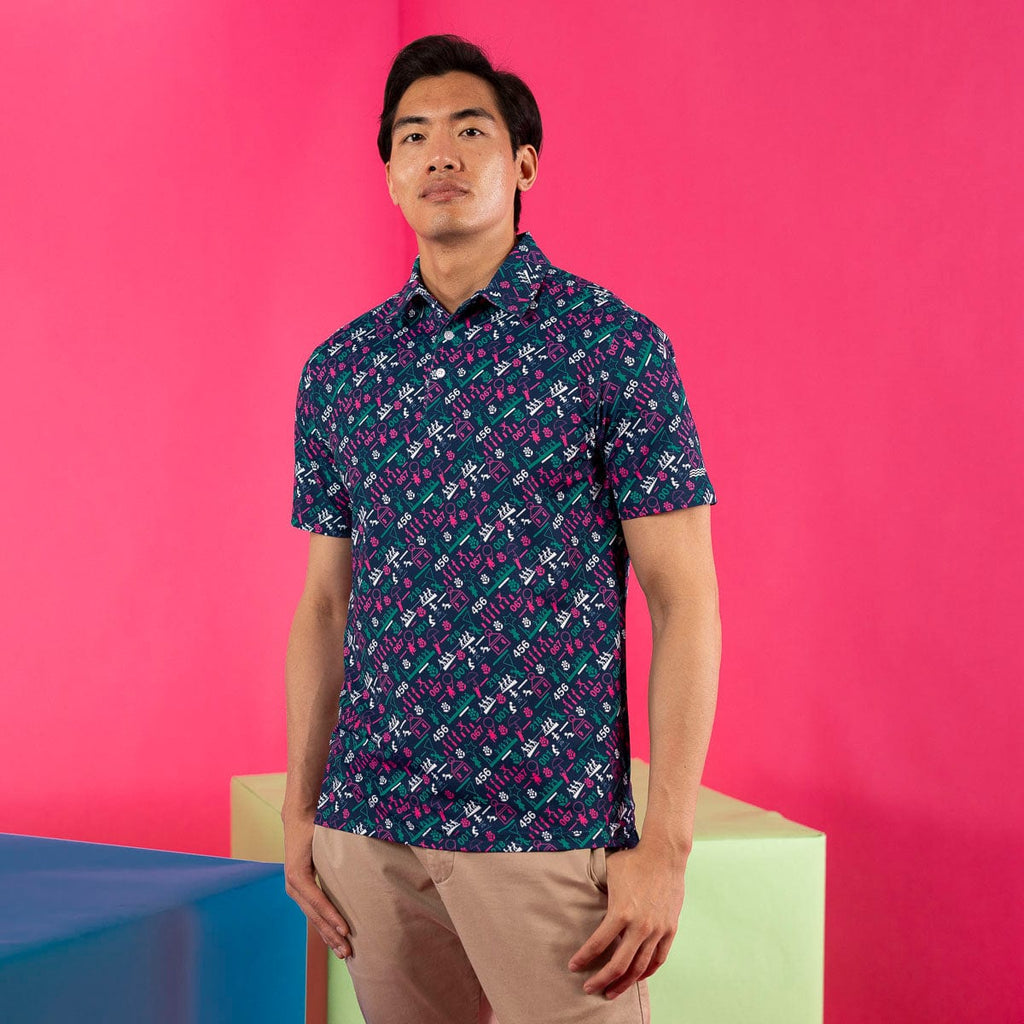 RSVLTS Sudden Death All-Day Polo in Blue — detail 5