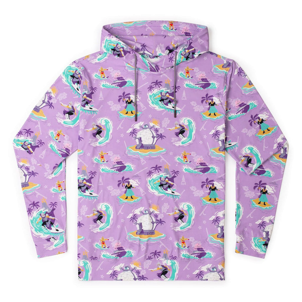 RSVLTS Shredder Shreds Performance Hoodie in Purple — front view