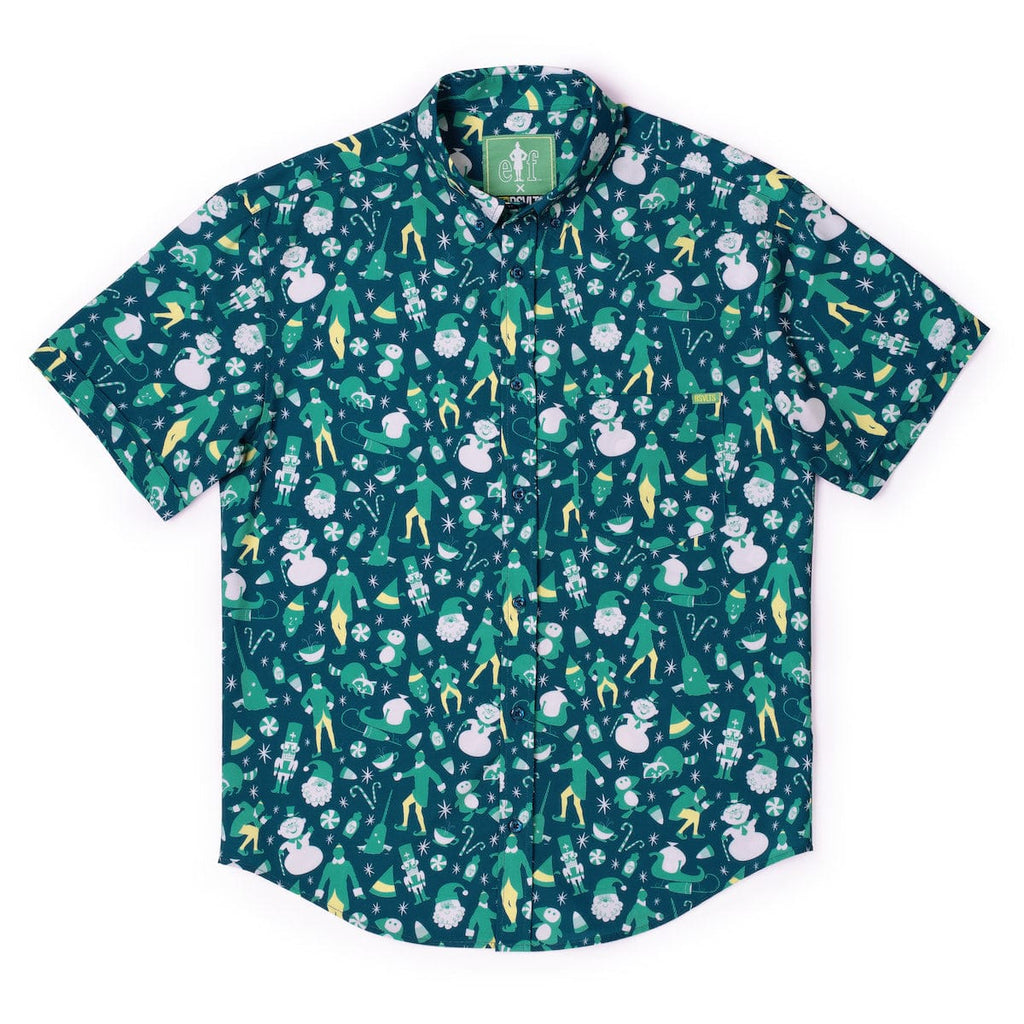 RSVLTS A Little Of Elf-rything KUNUFLEX Short Sleeve Shirt in Green — detail 3